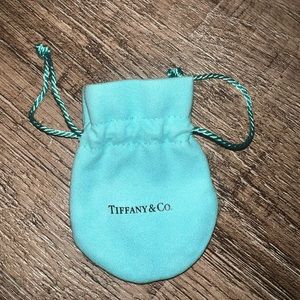 Empty Tiffany jewelry bag